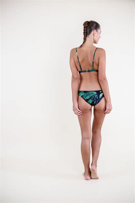 Dark Jungle Bikini Top Tropical Bikini Tropical Swim Wear Etsy