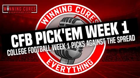 College Football 2021 Week 1 Picks Against The Spread Pickem Youtube