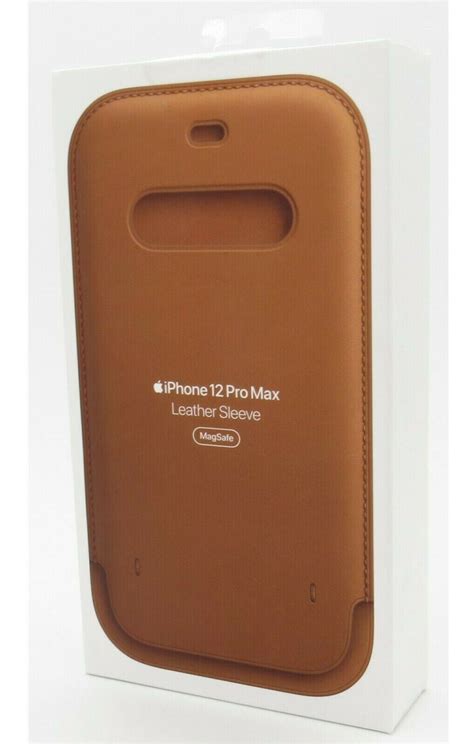 Apple Leather Sleeve Case for iPhone 12 Pro & 12 - Saddle Brown ...