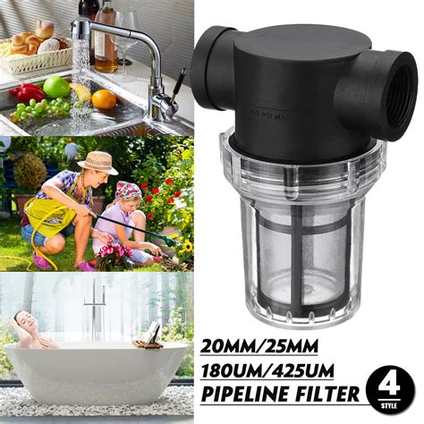 Garden Pond Mm Mm Inline Mesh Strainer Water Pump Filter Irrigation