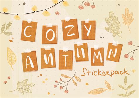 Cozy Autumn Sticker Pack Behance