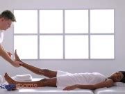 Massage Rooms Gorgeous British Ebony Babe Asia Rae Oil Soaked Romantic