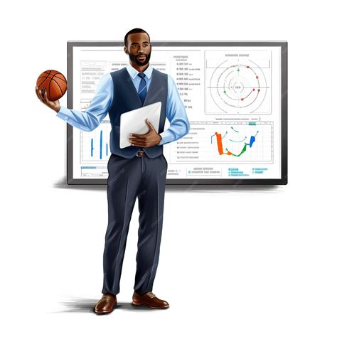 Premium Vector | Realistic vector sports analyst on white background