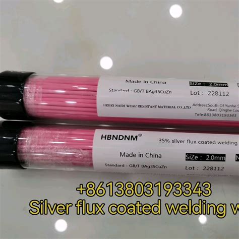 Factory Price Blue Pink Silver Brazing Rods Solder Flux Coated Rod Ag