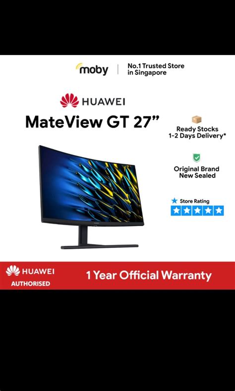 Huawei MateView GT 27-inch Curved Gaming Monitor, Computers & Tech ...