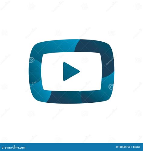 Blue Square Play Media Logo Design Stock Illustration Illustration Of