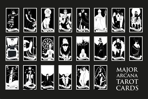 Tarot Black and White. 78 cards | Illustrations ~ Creative Market