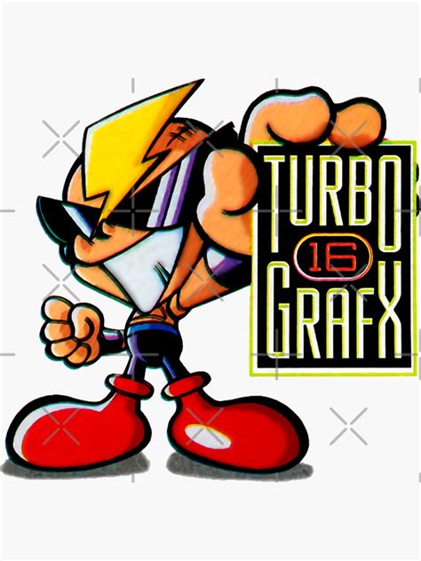 Air Zonk Turbo Grafx Sticker For Sale By Rubencrm Redbubble