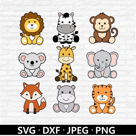 Safari Animals Svg Animal Svg Bundle Jungle Animals Svg Cute Animals