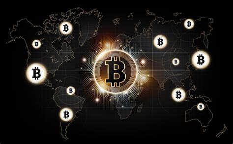 Premium Vector Bitcoin Digital Currency Technology Worldwide Network