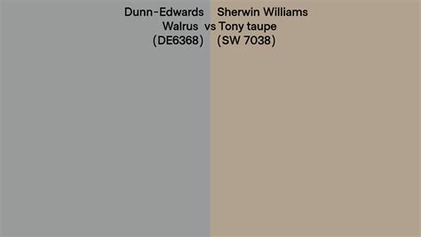 Dunn Edwards Walrus De6368 Vs Sherwin Williams Tony Taupe Sw 7038