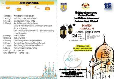 Buku Program Majlis Pelancaran Ihya Ramadhan Sknyatoh