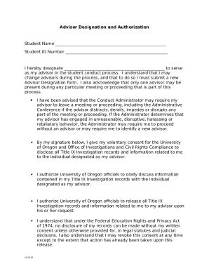 Advisor Ination And Authorization Doc Template PdfFiller