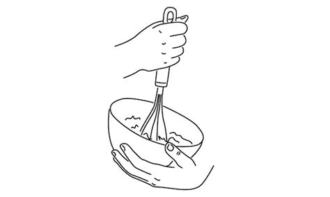 Premium Vector Line Art Of Hands Using Manual Hand Mixer