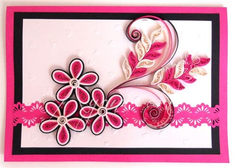 Ayani Art Quilled Pink Card Cm Quilling Patterns