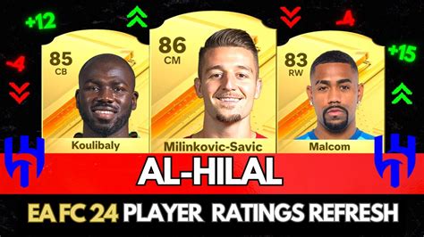 EA FC 24 BIGGEST AL HILAL RATING UPGRADES FIFA 24 Ft Malcom