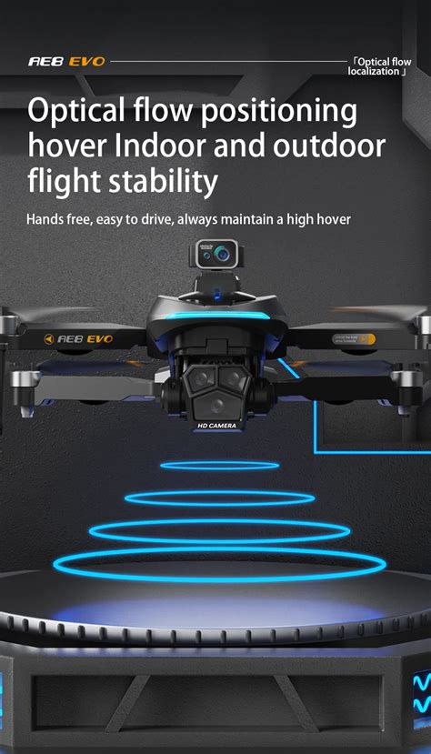 2024 Ae8 Evo Gps Positioning 6k Hd Three Camera Drone Aerial