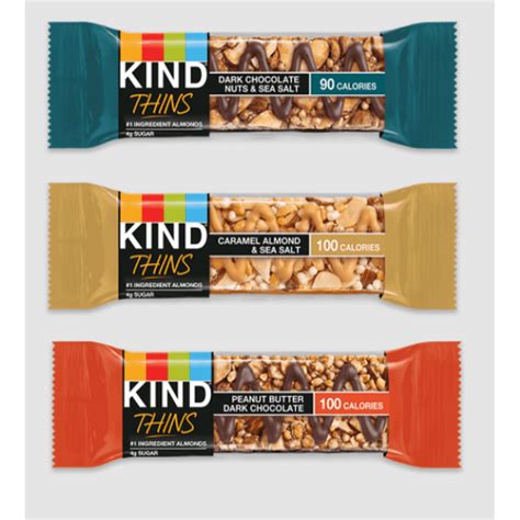 KIND Bars, Thins Variety Pack, Dark Chocolate Nuts & Sea Salt, Peanut ...