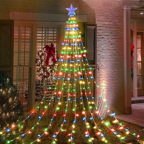 Guirlande Lumineuse Sapin de Noël Avec Etoile 2M 9 Branche 198 LEDs