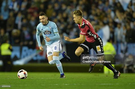 Iago Aspas Of Celta De Vigo Competes For The Ball With Marcos News