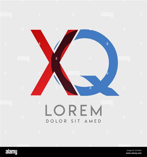 Letras Del Logotipo Xq Con Gradación Azul Y Roja Imagen Vector De Stock Alamy