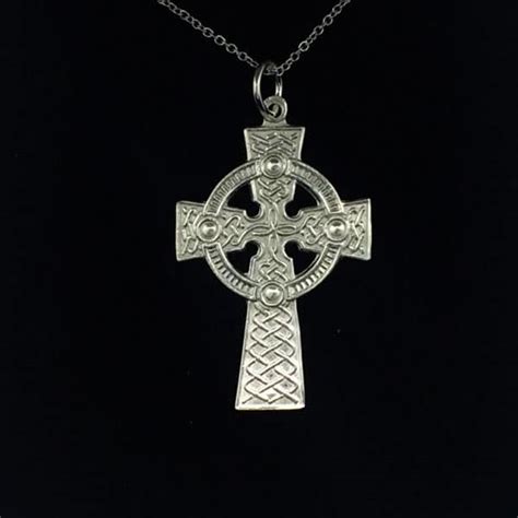 Celtic cross necklace – Welsh gifts with heart – Spend £50 for 10% off