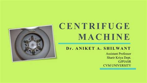 Centrifuge Machine Ppt