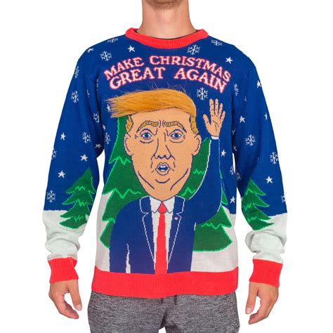 D Trump Hair Make Christmas Great Again Ugly Christmas Sweater