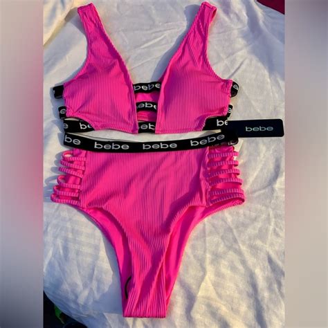 Bebe Swim Nwt Bebe Bikini Hot Bubblegum Color Poshmark