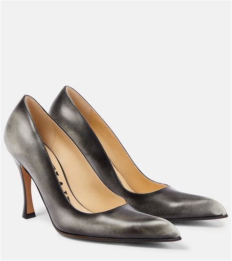 Loewe Pumps Aus Leder In Braun Lyst De