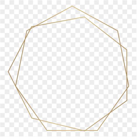 Golden Hexagon Frame PNG Images Free Photos PNG Stickers Wallpapers