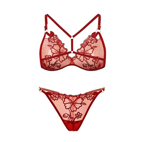 Gvdentm Women S Lingerie Women S Piece Lingerie Set Floral Lace Bra