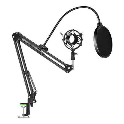 Kit Bra O Articulado Pop Filter Shock Mount Aranha Smart