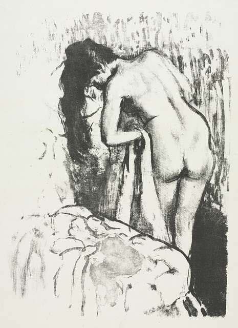 Edgar Degas Nude Woman Standing Drying Herself