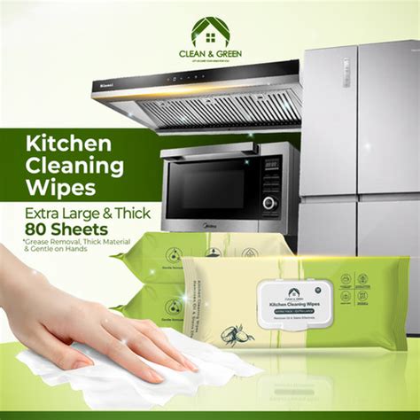 CLEAN & GREEN Kitchen Cleaning Wipes | Clean & Green