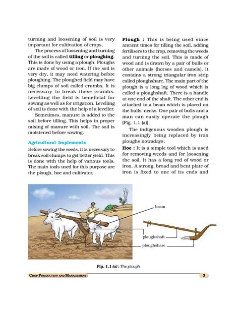 NCERT Book Class 8 Science Chapter 1 Crop Production And Management