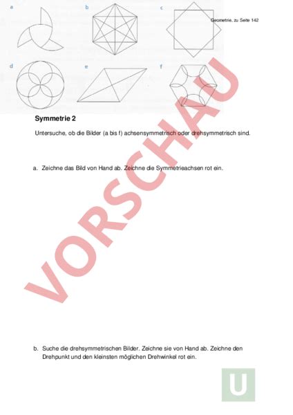 Arbeitsblatt Symmetrie Geometrie Symmetrien