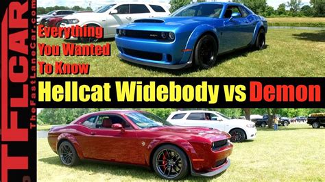 2018 Dodge Demon Vs Challenger Hellcat Widebody Everything You Wanted To Know Youtube