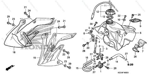 Honda Motorcycle 2004 Oem Parts Diagram For Fuel Tank 1