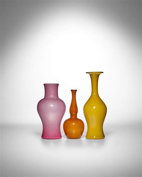 Paolo Venini Four Opalino Vases Mutualart