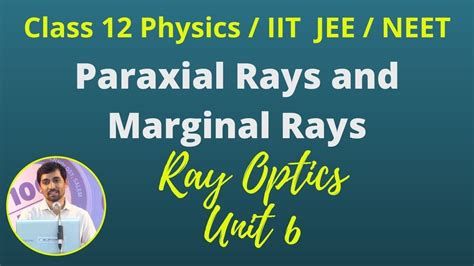 12th Std Physics Ray Optics Part 9 Paraxial Rays And Marginal Rays Tn