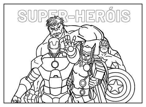 Desenhos Para Colorir Super Herois Marvel
