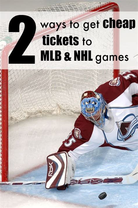 Two Ways to Get Cheap Tickets to MLB and NHL Games