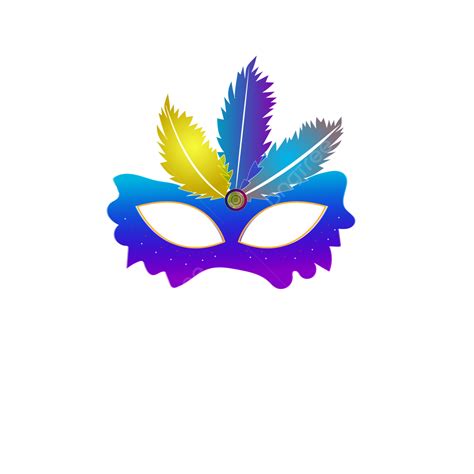 Carnival Feathers Vector Art Png Carnival Mask With Feather Gradiant