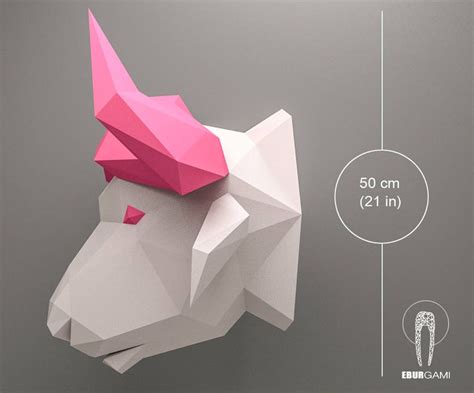 Buffalo Pepercraft Head Papercraft Trophy Pdf Kit 3D DIY Etsy México