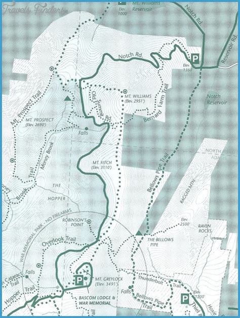 Mt Greylock Hiking Trails Map Travelsfinderscom