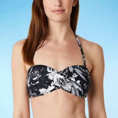 Mynah Bandeau Bikini Swimsuit Top Color Black Jcpenney