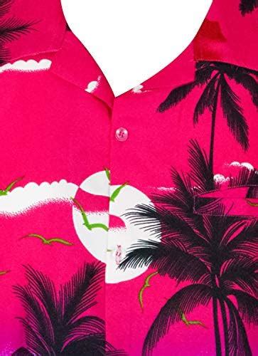 King Kameha Hawaiian Shirt For Men Funky Casual Button Down Very Loud