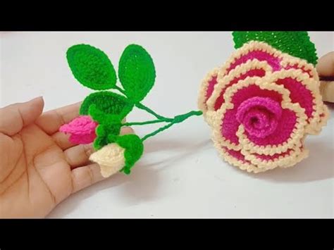 Beautiful D Crochet Rose Pattern How To Make Crochet Rose Flower