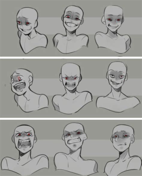 An Animation Characters Face And Head With Different Facial